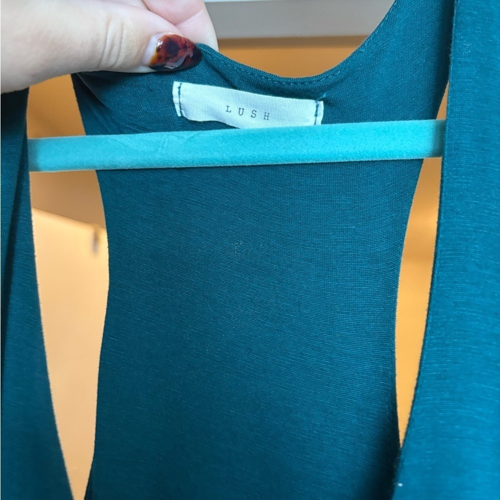 Lush Teal Racerback Maxi Dress From Nordstrom - Women's size M - Picture 5 of 8